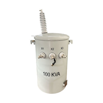 comprare 100KVA Transformatore di distribuzione monofase montato su palo doppio voltaggio Step Down 34,5KV a 120V fabbricazione online