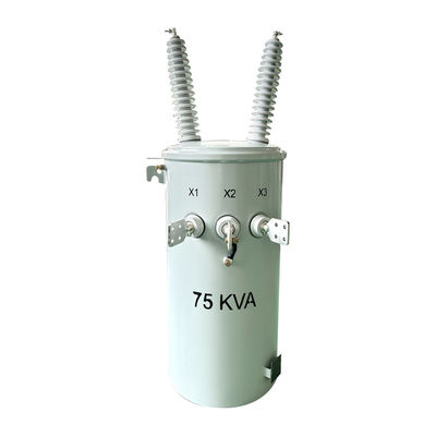 comprare 75KVA olio di trasformatore monofase montato su palo liquido 34500V a 120V fabbricazione online
