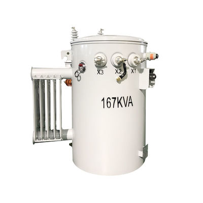 comprare 167kva Transformatore monofase montato su palo CSP Tipo distribuzione immersa in olio Step Down 4160v A 480v fabbricazione online