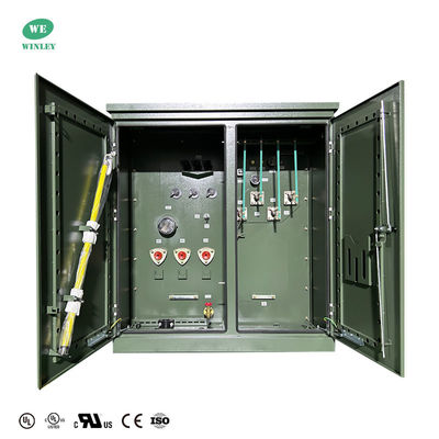 comprare 300Kva Trasformatore a tre fasi montato su pad distribuzione immersa in olio da 12870V a 208V Standard ANSI IEEE fabbricazione online