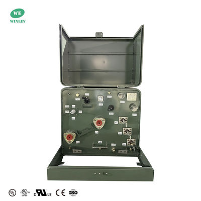comprare UL CUL Listed 75 kVA Single Phase Pad Mounted Transformer Residential 13,8KV a 120V Immerso in olio Risponde ai standard DOE 2016 ANSI IEEE fabbricazione online