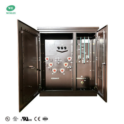 comprare Certificato UL 300kva Trasformatore a tre fasi montato su pad alimentato a circuito 12470V a 208Y ANSI Standard IEEE fabbricazione online