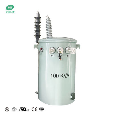 comprare Trasformatore monofase da palo da 100 kVA, trasformatore di distribuzione di potenza a doppio avvolgimento, trasformatore immerso in olio, da 34,5 kV a 120 V, ANSI IEEE con certificazione UL fabbricazione online