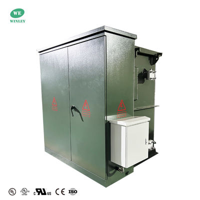 comprare Certificazione UL 3750KVA Trasformatore a tre fasi montato su pad alimentazione a ciclo morto frontale riempita di liquido da 34500V a 480Y277 ANSI C57 fabbricazione online