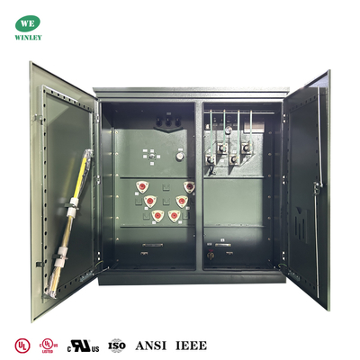comprare Trasformatore di distribuzione trifase a montaggio su pad UL certificato 3750 kVA 12470V a 480V Standard ANSI IEEE DOE 2016 fabbricazione online