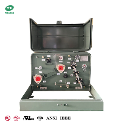 comprare Trasformatori di distribuzione monofase da 50Kva montati su pad per l'innalzamento di tensione da 240V a 4160V, certificati UL, CSA, ANSI, IEEE. Prezzo fabbricazione online