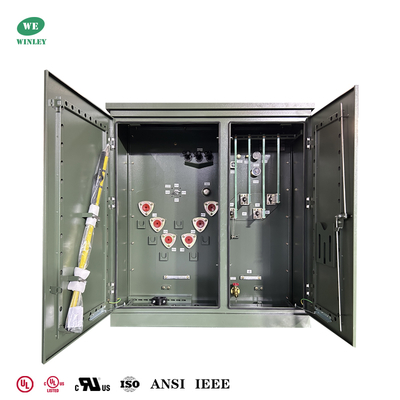 comprare UL elencato 300Kva 3 fase pad montato trasformatore 12.47KV a 480V alimentazione radiale ASNI/IEEE standard fabbricazione online