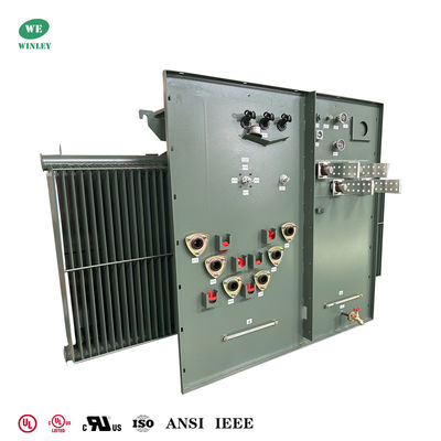 comprare UL Listed 2.5 MVA Three Phase Pad Mounted Transformer 2500KVA Oil-Immersed 12470V To 400V ANSI/IEEE Standards fabbricazione online