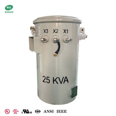 comprare 25Kva Single Phase Pole Mounted  Distribution Transformer Oil-immersed 7.2KV To 120V UL/cUL Listed fabbricazione online