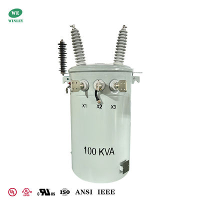 comprare Power Pole Transformer 100 Kva 34.5kv To 120v Dual Winding Oil Filled Distribution Transformers fabbricazione online