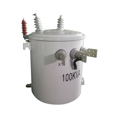 Trasformatori monofase a polo montati a olio da 100Kva da 13,8Kv a 0,24Kv