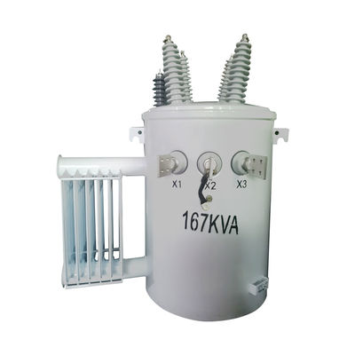 Transformatore di potenza di distribuzione montato su palo aereo monofase da 167kva 12kv