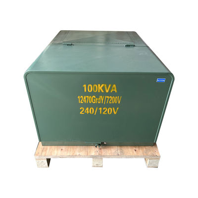 100kva Transformatore a alimentazione a ciclo montato a pad singola fase 34,5kv 13,2kv 12,4 Kv