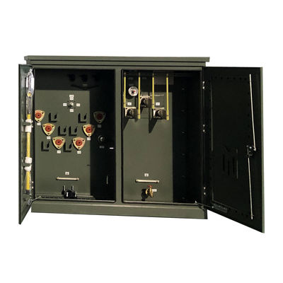 300 KVA Trasformatore a tre fasi montato su pad, immerso nell'olio, distribuzione 24,94 KV