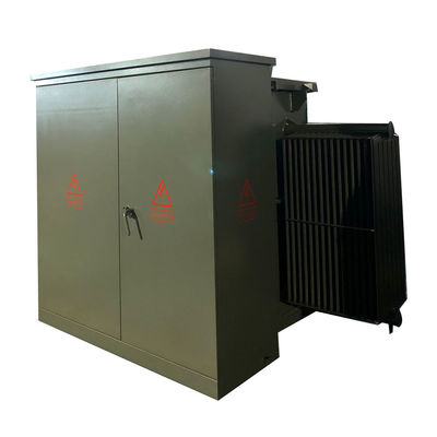 Trasformatore a tre fasi 2000kva immerso nell'olio montato su pad elettrico da 24940V a 480V NEMA 3R