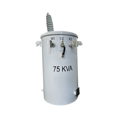 75kva Transformatore monofase montato su palo di distribuzione olio immerso da 13,2KV a 240V