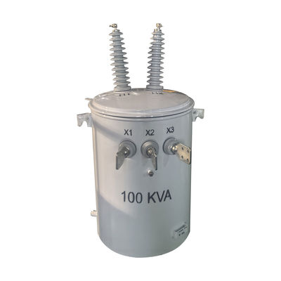 100kva monofase a palo elettrico montato Tipo di trasformatore di distribuzione olio immerso da 24,9KV a 240V