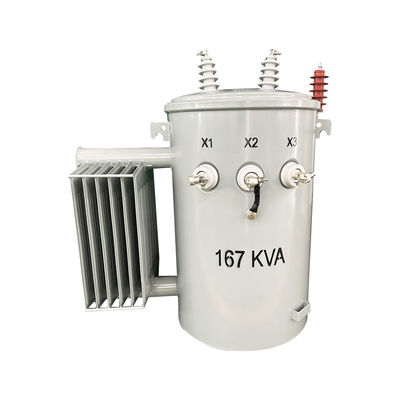 Trasformatore di distribuzione monofase montato su polo, passo in basso da 12470V a 277/480V ANSI / IEEE