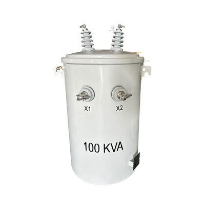 100 Kva Trasformatore a palo montaggiato monofase di potenza di palo Transformatore olio tipo 13,8kv a 277v Ansi Ieee Standard