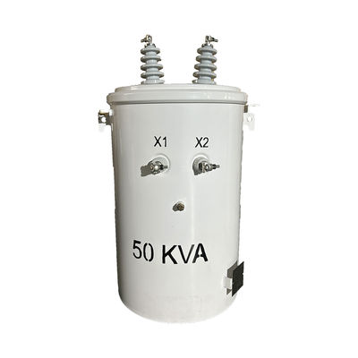 50KVA Transformatore a polo di distribuzione monofase Olio immerso da 12470V a 277V