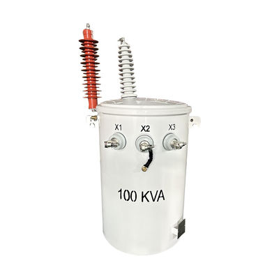 100KVA Transformatore di distribuzione aereo monofase montato su polo ANSI / IEEE Standard 13.8KV