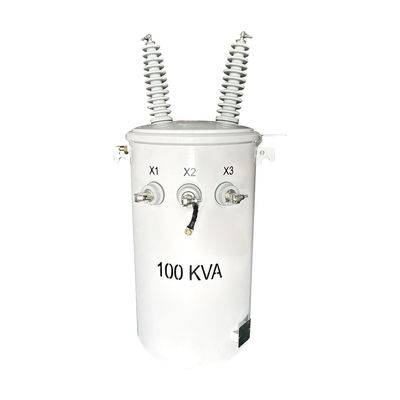100KVA Transformatore a distribuzione a polo aereo monofase Olio immerso da 34500V a 120V