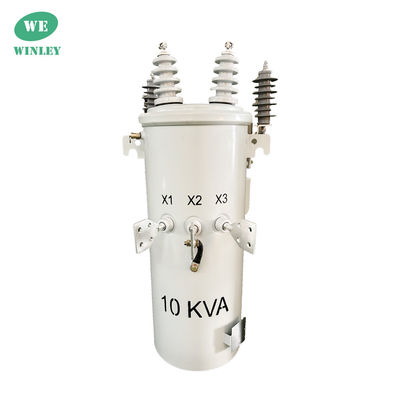 10 Kva ANSI / IEEE Transformatore di distribuzione monofase a polo montato 2 fili da 4160V a 120V