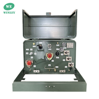 Transformatore montaggio pad monofase da 25kva Transformatore di distribuzione immerso in olio da 13800V per il montaggio all'aperto su pad