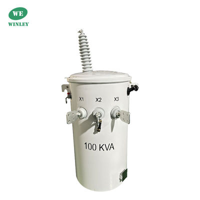 100KVA Transformatore di potenza montaggiato su polo monofase da 34500V a 120V Distribuzione aerea