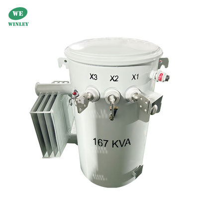 CSP Tipo 167Kva Transformatore monofase montato su polo Distribuzione 4160V immerso in olio ANSI IEEE CSA Standard 100Hz