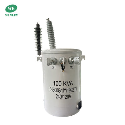 Trasformatore montato su palo Distribuzione aerea Olio immerso monofase 100KVA 34500V