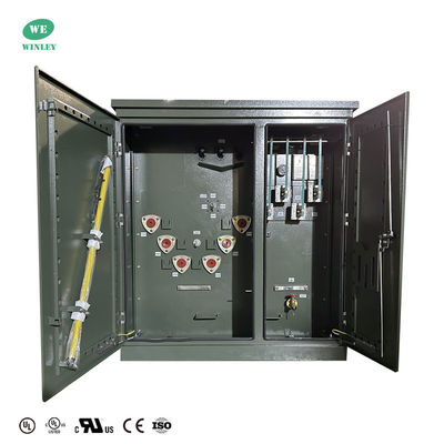 UL certificato 300Kva Pad Mount Trifase Transformatore di distribuzione immerso in olio da 12470V a 480V con CT ANSI IEEE DOE 2016 Standard