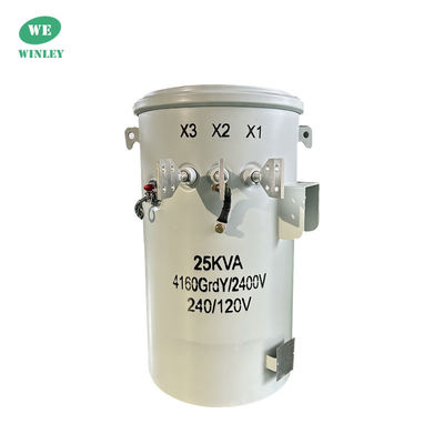 25Kva monofase a palo montato trasformatore di distribuzione olio immerso da 100Hz 4160V a 120V