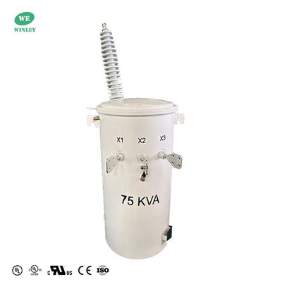 UL certificato 75KVA Transformatore monofase montato su polo Olio immerso da 34,5KV a 120V Transformatore di distribuzione aereo Tipo convenzionale