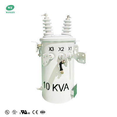 Trasformatore di potenza monofase immerso in olio da 10KVA a media tensione, montato su palo, trasformatore di potenza da 12470V a 120V