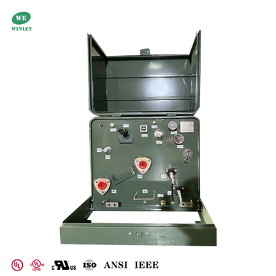 UL Listed 75Kva Single Phase Pad Mounted Transformers Distribuzione di potenza da 480V a 120V Standard ANSI IEEE