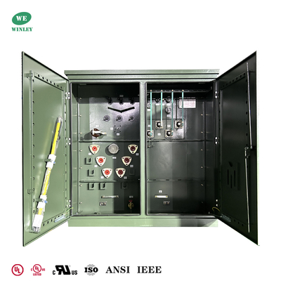 UL elencato 1500Kva Trasformatore a tre fasi montato su pad Distribuzione del sistema di alimentazione Multi-voltaggio 13,8KV 13,2KV 12,47KV a 480V Standard ASNI