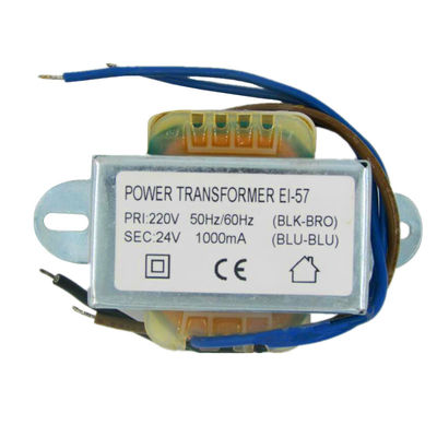 Rame del trasformatore 230V 24V 1000mA/1A di monofase di potere di 24VA EI